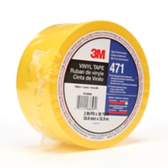 3M™ Vinyl Tape 471 Yellow, 2 in x 36 yd 5.2 mil