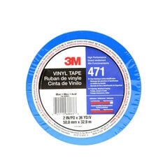 3M™ Vinyl Tape 471 Blue, 2 in x 36 yd 5.2 mil