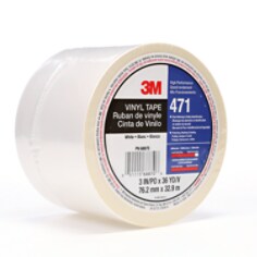 3M™ Vinyl Tape 471 White, 3 in x 36 yd 5.2 mil