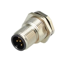 産業用 M12 パネルフロントマウント オス型コネクタ