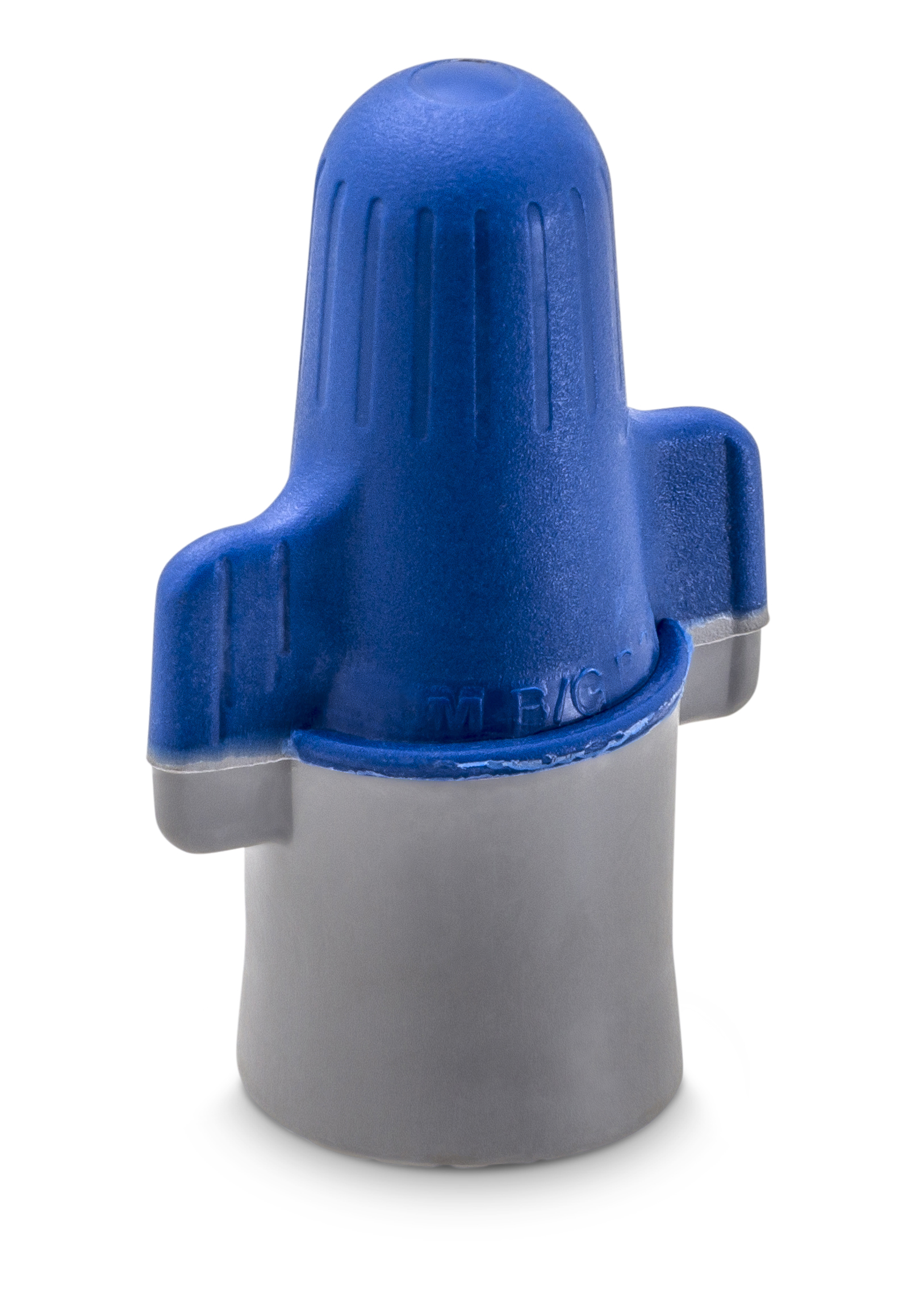 Blue and green Scotchlok connector, used for efficient and durable electrical connections.