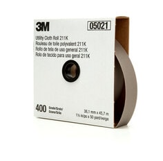 3M™ Utility Cloth Roll 211K, 1-1/2 in x 50 yd 400 J-weight