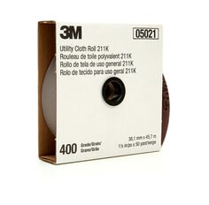 3M™ Utility Cloth Roll 211K, 1-1/2 in x 50 yd 400 J-weight