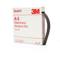 Scotch® Electrician's Abrasive Roll A-3, 1 in x 25 yd 120 J-wt