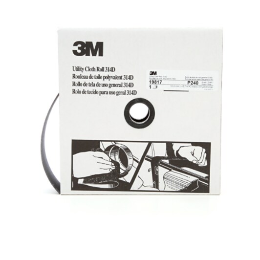 3M Cloth Belt 777F, P120 YF-weight, 4-1/2 In X 54 In, Film-lok