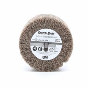 Scotch-Brite Cut and Polish Flap Brush, 3 in x 1-3/4 in x 1/4 in A MED, 10 ea/Caseimage