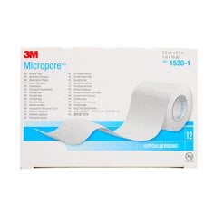 Sparadrap Microporeux Non Tissé Hypoallergénique 3M™ Micropore™, MI925, 9,14 m x 2,5 cm