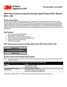 3M™ Electrically Conductive Double-Sided Tapes 9701-50, 9701-100