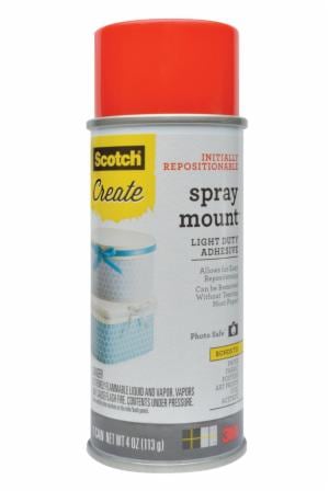 Scotch Spray Mount Spray Adhesive, 6064-CFT, 4 ozimage