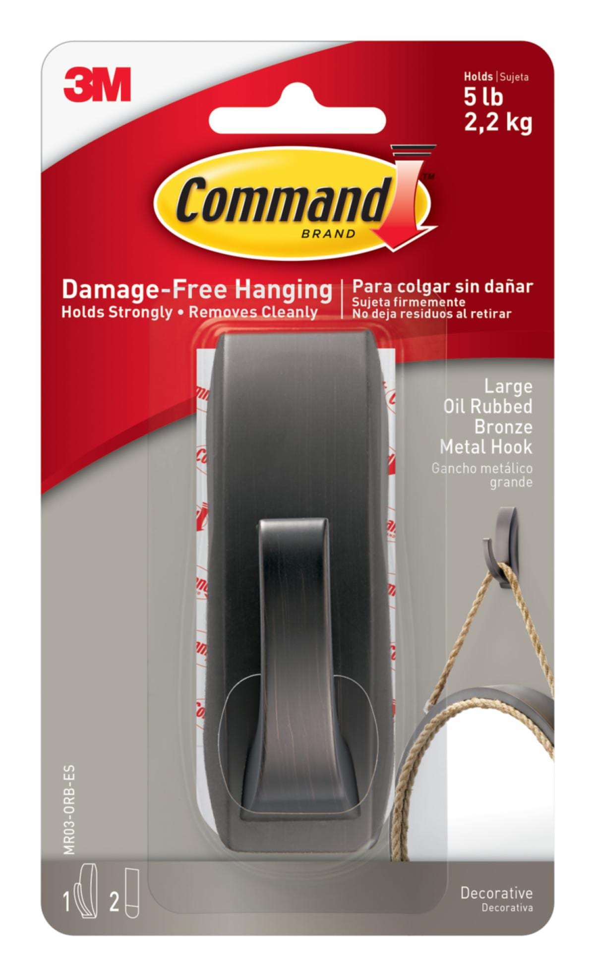 Command Modern Reflections Large Metal Hook MR03-ORB-ES