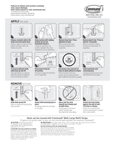 Command™ Instructions BATH36-SN-ES