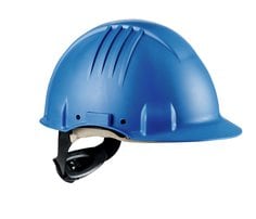 3M™ G3501M-BB Casco de Seguridad, Arnés de ruleta, Banda sudor cuero, Azul