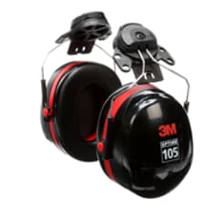 3M™ Peltor™ Optime 105 Cap-Mount Earmuffs, H10P3E, black/red