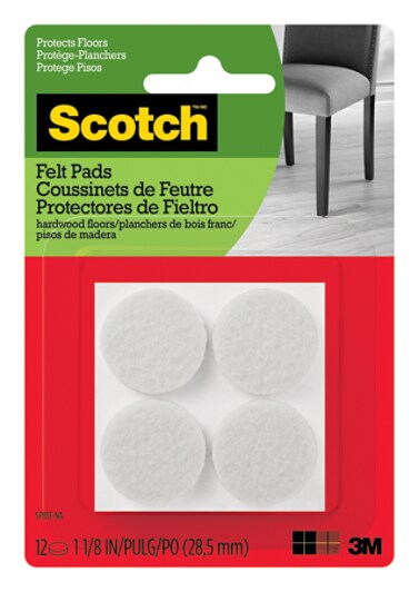 Scotch Felt Pads Beige 1 1 8 In Round