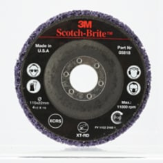 Scotch-Brite™ Disque Clean & Strip CG, Ø 125 mm x 13 mm x Ø 13 mm, bleu, S Extra Gros