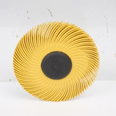 Scotch-Brite™ Radialborste BB-ZS, Typ C, m/6mm skaft, P80, Gul, 76mm x 6mm, 6 st/krt