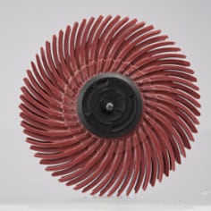 Scotch-Brite™ Bristle Radialbørste BB-ZS, med 6mm skaft, P220, 50mm, Rød, 6 stk/krt