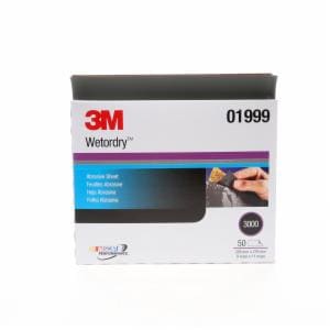 3M™ Wetordry Abrasive Sheet, 01999, 3000, 9 in x 11 in, 50 sheets per carton, 5 cartons per case image 3M™ Wetordry Abrasive Sheet, 01999, 3000, 9 in x 11 in, 50 sheets per carton, 5 cartons per caseimage
