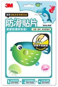 3M(TM) 防滑貼片－海洋, 6片/包, 24包/箱