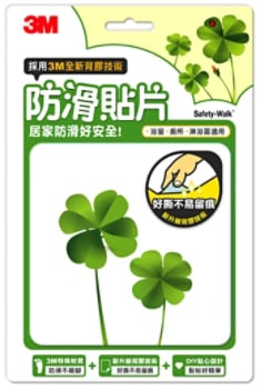 3M(TM) 防滑貼片－植物, 6片/包, 24包/箱