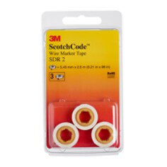 3M™ ScotchCode™ Kabelmärkningstejp SDR-2, påfyllnadsrulle 3-pack