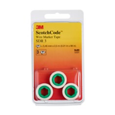 3M™ ScotchCode™ draad markeringstape "3" 3 rolletjes per blisterverpakking, SDR-3