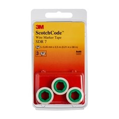 3M™ ScotchCode™ draad markeringstape "7" 3 rolletjes per blisterverpakking, SDR-7