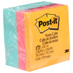 その他 commons&sence man ISSUE36 SPECIALEDITION Post-it® Notes Cube 2056-FP, Aqua Wave, 3 in x 3 in (7.6 cm
