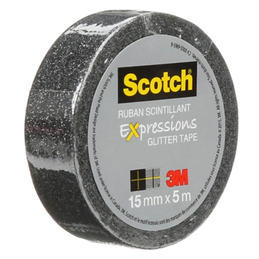 C514-BLK - Black Glitter Tape