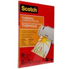 Scotch® Thermal Laminating Pouches, TP3854-50-C