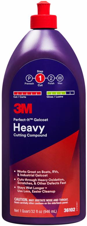 3M™ Perfect-It Gelcoat Heavy Cutting Compound, 36102, 1 quart (946 mL), 6 per caseimage