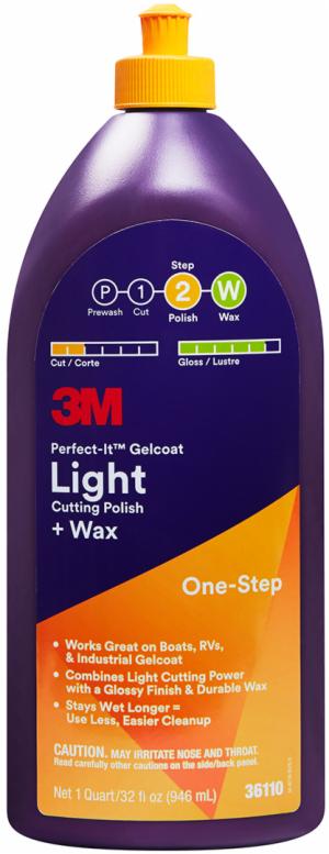 3M™ Perfect-It Gelcoat Light Cutting Polish + Wax, 36110, 1 quart (32 fl oz), 6 per case image 3M™ Perfect-It Gelcoat Light Cutting Polish + Wax, 36110, 1 quart (32 fl oz), 6 per caseimage