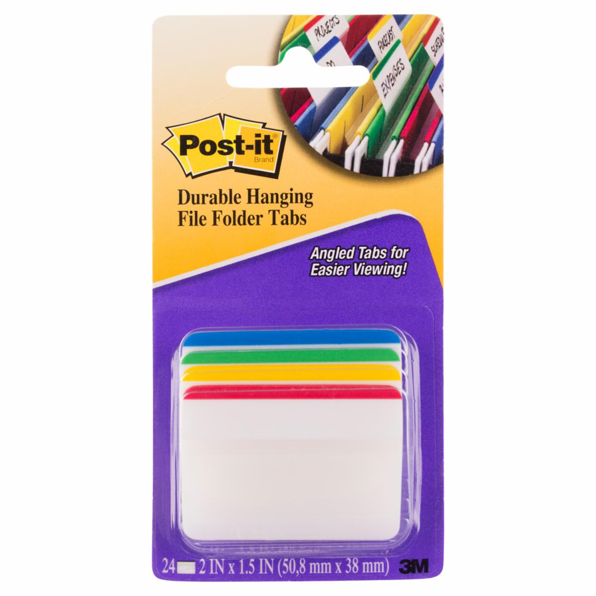 Postit® Durable Tabs Primary Colours 50x38mm 4/pk, 686A1 3M New Zealand