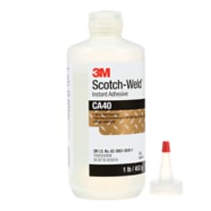3M™ Scotch-Weld™ Instant Adhesive, CA40, yellow, 1 lb (453 g)