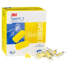 3M E-A-R TaperFit 2 Large Uncorded Earplugs, Poly Bag, 312-1221