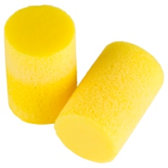 3M(TM) E-A-R(TM) Classic(TM)  Platinum(TM) Uncorded Earplugs, Pillow Pack, 310-4002, Slow recovery, low pressure foam fits snugly to create a noise barrier that helps protect hearing from high level sounds, Bright yellow color allows supervisors to conduct a quick visual hearing protection compliance check