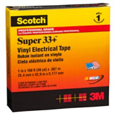 Scotch(R) Super 33+(TM) Vinyl Electrical Tape, 25 mm x 33 m
