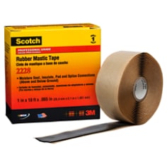 Scotch(R) Rubber Mastic Tape 2228, 25 mm x 3 m, Black