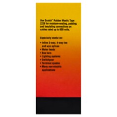 Scotch(R) Rubber Mastic Tape 2228, 25 mm x 3 m, Black