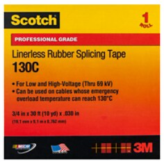 Scotch(R) Linerless Rubber Splicing Tape 130C, 19 mm x 9.15 m