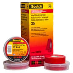 Scotch(R) Vinyl Electrical Tape 35, 19 mm x 20 m, Red