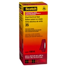 Scotch(R) Vinyl Electrical Tape 35, 19 mm x 20 m, Red
