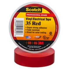 Scotch(R) Vinyl Electrical Tape 35, 19 mm x 20 m, Red