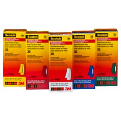 Scotch(R) Vinyl Electrical Tape 35, 19 mm x 20 m, Red