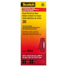 Scotch(R) Vinyl Electrical Tape 35, 19 mm x 20 m, Red