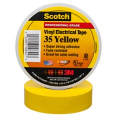 Scotch(R) Vinyl Electrical Tape 35, 19 mm x 20 m, Yellow
