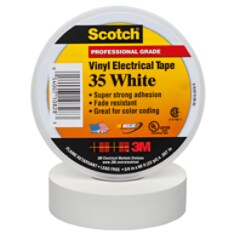 Scotch(R) Vinyl Electrical Tape 35, 19 mm x 20 m, White