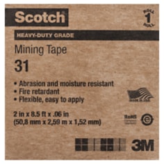 Scotch(R) Heavy Duty Mining Tape 31, 50 mm x 2.6 m, Black