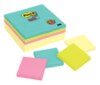 Post-it® Super Sticky Notes, 3 in.  x 3 in., Miami Collection, 24 Pads/Pack, 90 Sheets/Pad