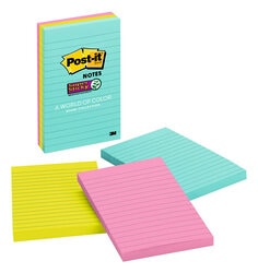 Post-it Super Sticky Notes, 654-5SSNY, 3 in x 3 in (76 mm x 76 mm)